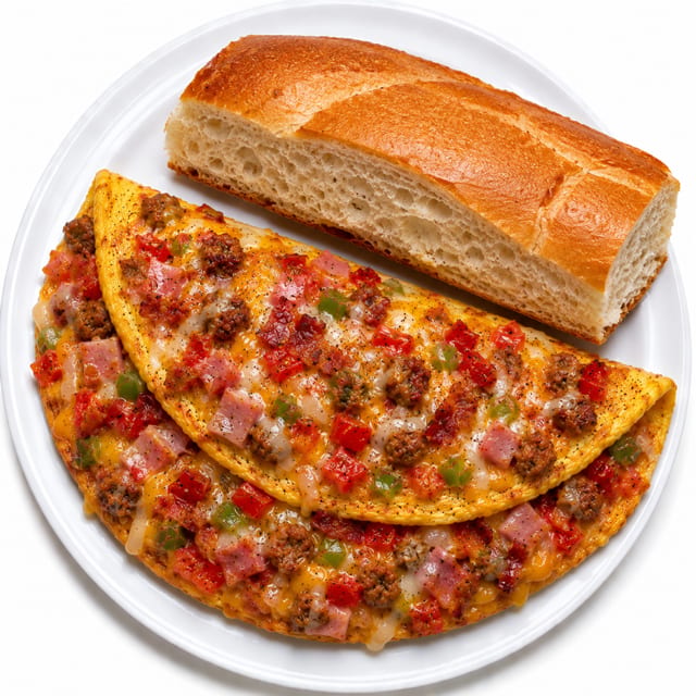 Mambo Omelette with Toast.