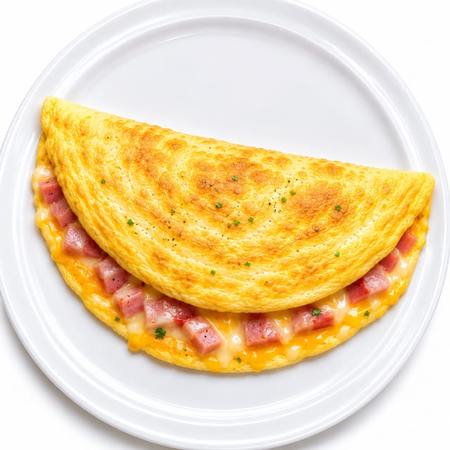 Egg Omelette with Cheese & Meat.