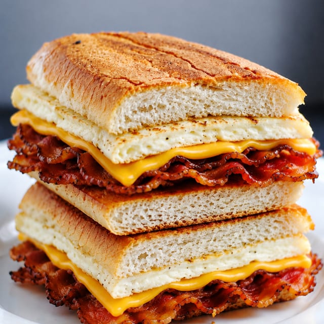 Bacon Egg Whites & Cheese Sandwich.