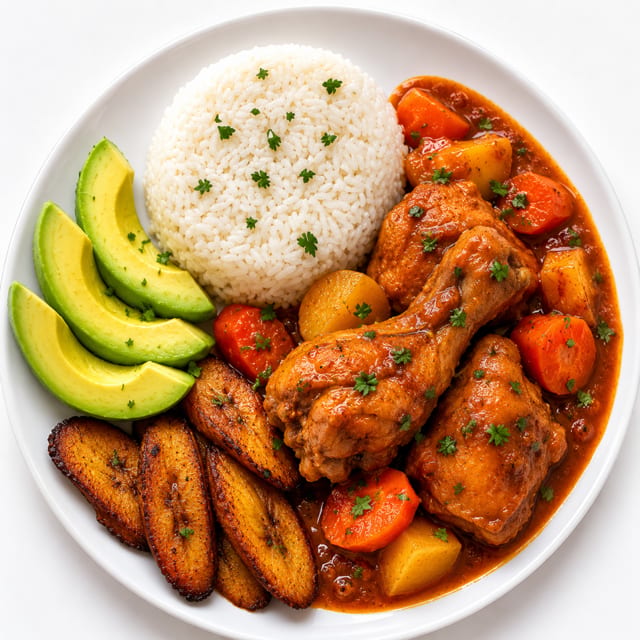 Chicken Stew with 2 Sides.