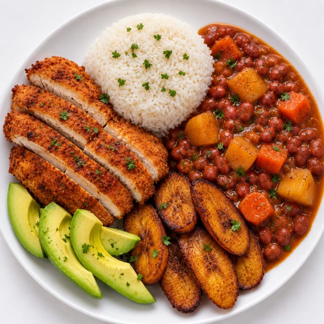 Breaded Chicken with 2 Sides.