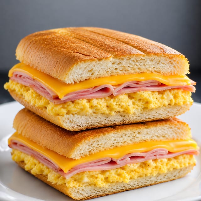 Ham, Egg & Cheese Sandwich.
