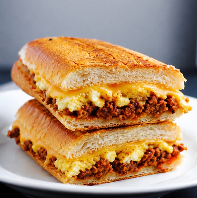 Chorizo Egg & Cheese Sandwich.