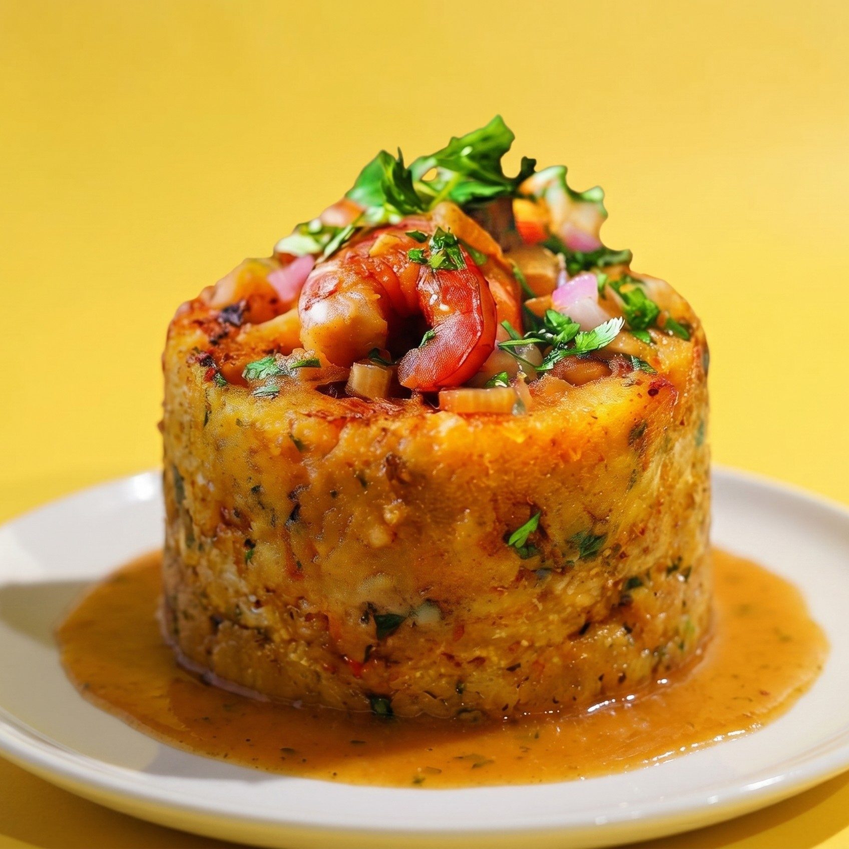 Mofongo with Shrimp.