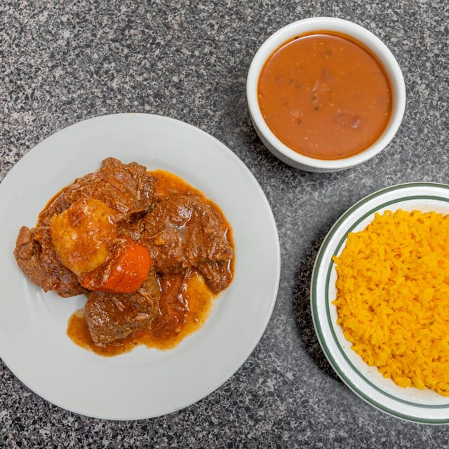 Beef Stew with 2 Sides.